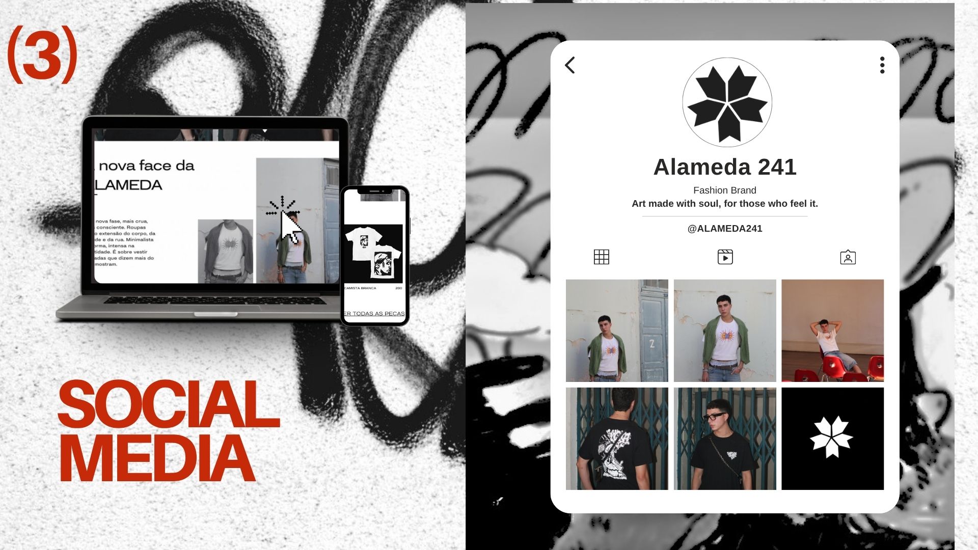 Prancha de aplicações para social media Alameda 241